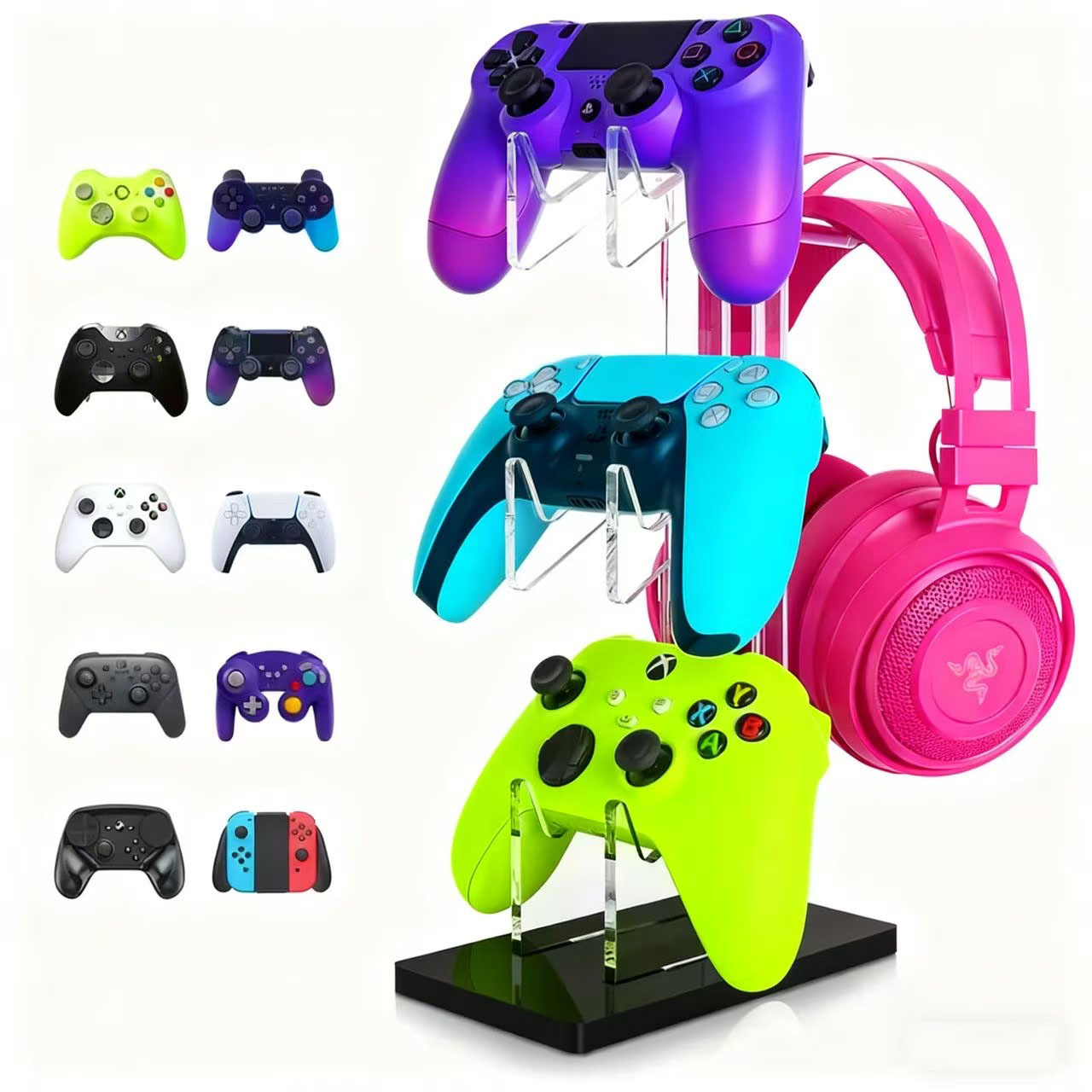 Gaming Accessories Headset - Uniwersalny stojak na kontrolery i słuchawki