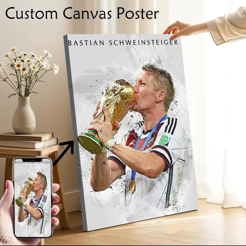 Gaming Accessories Room - Plakat na płótnie Bastian Schweinsteiger, personalizowane