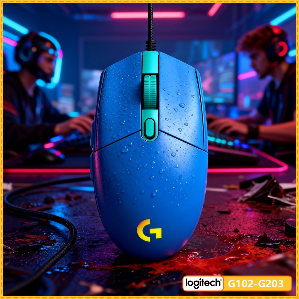 Logitech Mouse G203 - Mysz Logitech G203, przewodowa, USB, optyczny