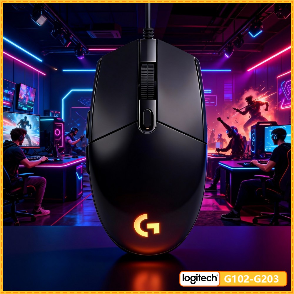 Logitech Mouse G203 - Przewodowa mysz gamingowa RGB Logitech G203,