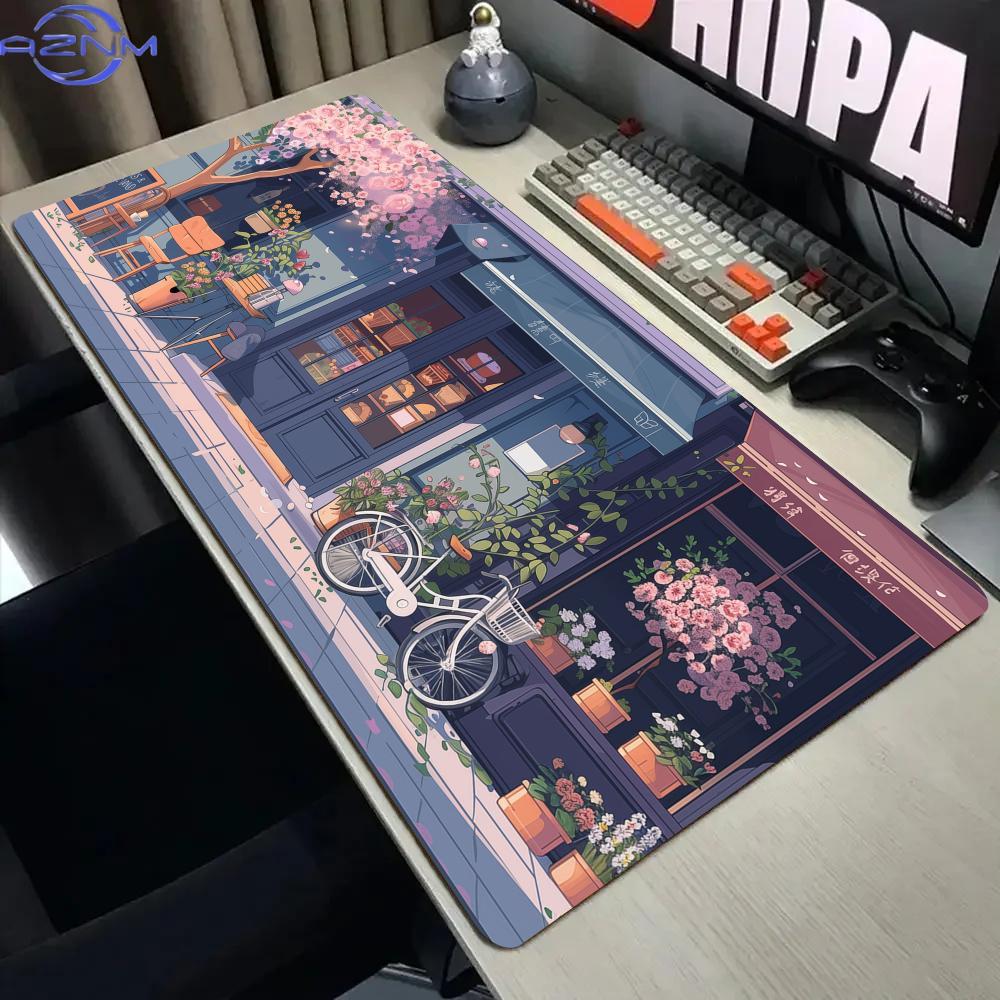 Gaming Accessories Shop - Romantyczna Sklepia z Deserami Duża Podkładka