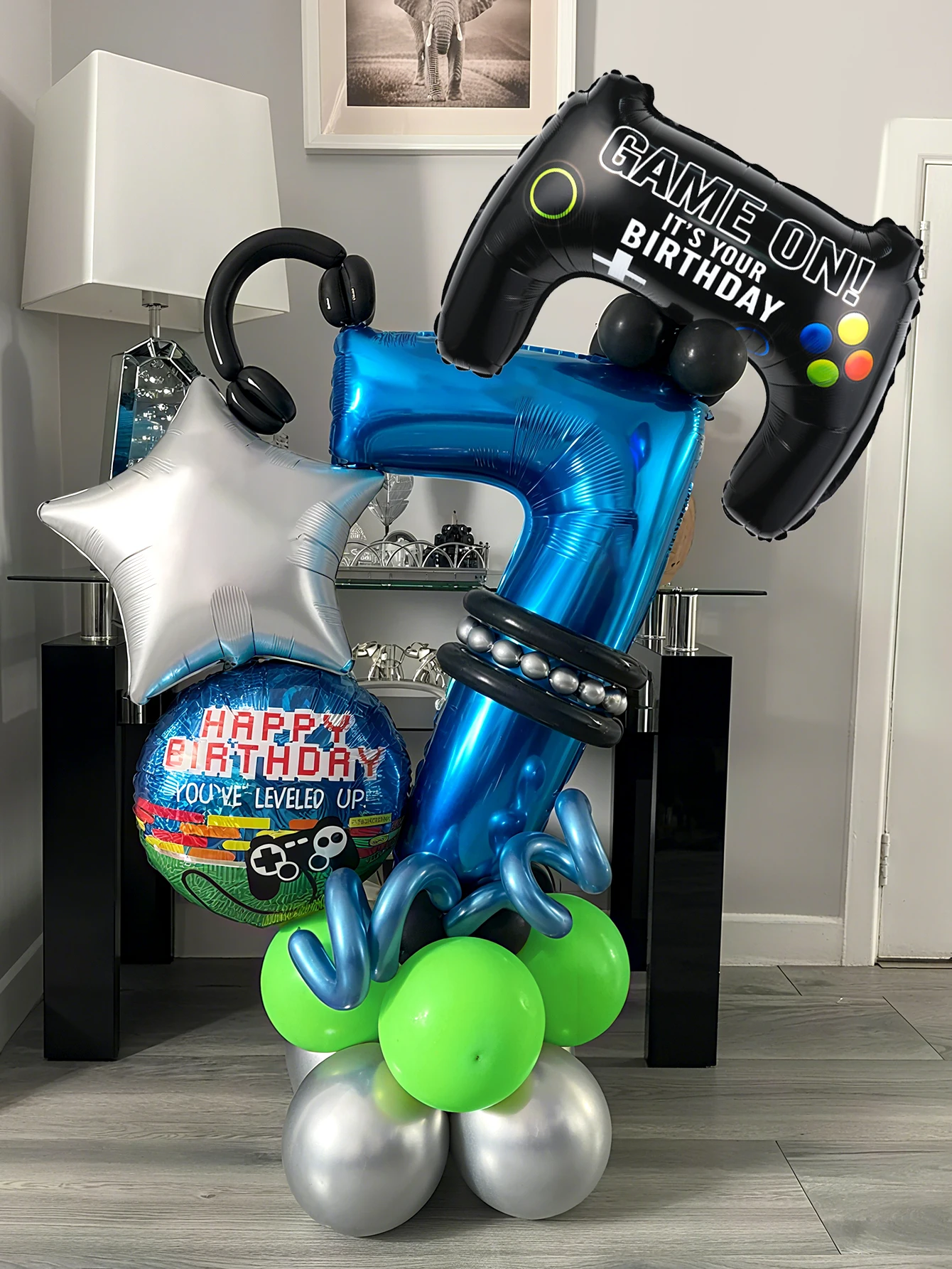 Gaming Accessories Room - Zestaw balonów urodzinowych z motywem gier,