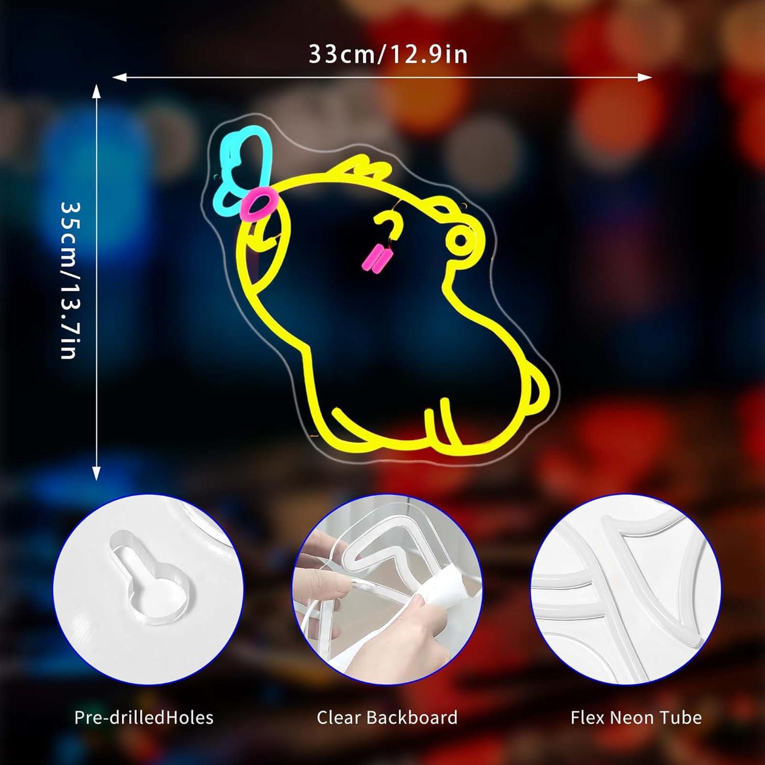 Neonowy znak Capybara, ściemni – Gaming Accessories Shop recenzja i cena
